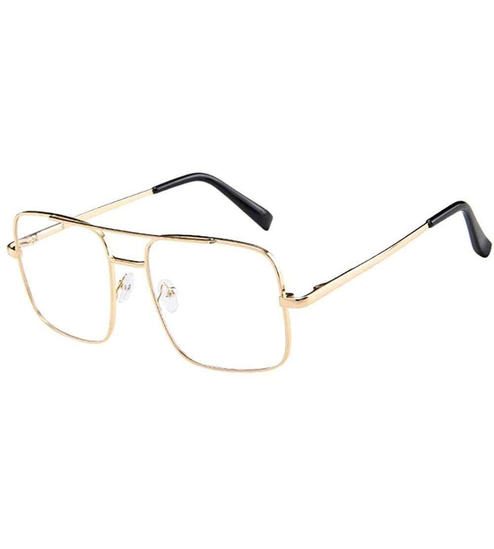 Oversized Women Men Vintage Retro Glasses Unisex Fashion Oversize Frame Sunglasses Eyewear - E - CR1905AGDZQ $17.82