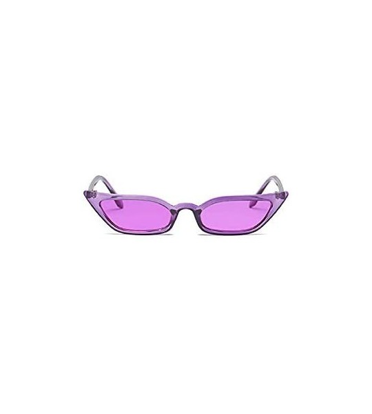 Goggle Retro Vintage Narrow Clout Goggles Plastic Frame Mirrored Flat Lenses Cat Eye Sunglasses for Women - B - CY18X5DEAQC $...