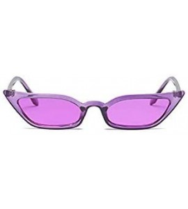 Goggle Retro Vintage Narrow Clout Goggles Plastic Frame Mirrored Flat Lenses Cat Eye Sunglasses for Women - B - CY18X5DEAQC $...