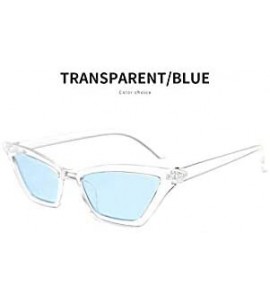 Goggle Retro Vintage Narrow Clout Goggles Plastic Frame Mirrored Flat Lenses Cat Eye Sunglasses for Women - B - CY18X5DEAQC $...