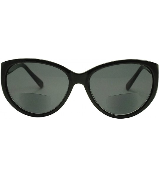 Oval Womens Small Oval Casual Bi-Focal Sun Readers Sunglasses Rx Power +150 - +300 - Black (Style 1) - CB12MZJPOKU $20.01