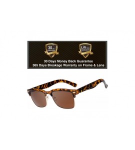 Semi-rimless Semi Rimless Sunglasses Women Men Retro Brand Sun Glasses - Gift Box Package - 1-tortoise- Brown - CA18XK2WLDE $...