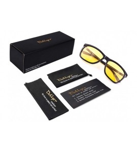 Round Polarized Sunglasses for Men Rectangular Mens Sun Glasses Aluminum Driving Sunglasses For Men Women - Yellow - CV18L3WQ...