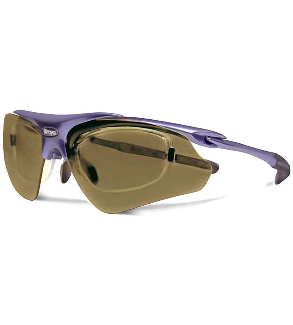 Sport Delta Shiny Purple Hiking/Mountain Biking Sunglasses with ZEISS P8010 Brown Tri-flection Lenses - CO18KLA42MU $33.87