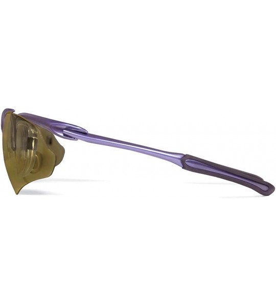 Sport Delta Shiny Purple Hiking/Mountain Biking Sunglasses with ZEISS P8010 Brown Tri-flection Lenses - CO18KLA42MU $33.87