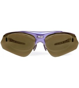 Sport Delta Shiny Purple Hiking/Mountain Biking Sunglasses with ZEISS P8010 Brown Tri-flection Lenses - CO18KLA42MU $33.87