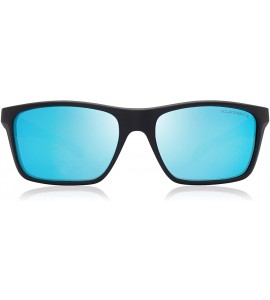 Sport Square & Curve - Men & Women Sunglasses - Square Matt Black - Light Blue Nylon Hd / Before $59.95 - Now 20% Off - CL18U...