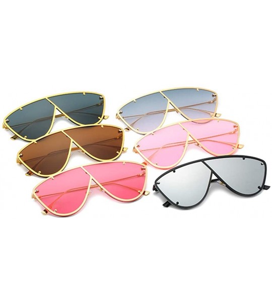 Cat Eye Female Sunglasses Chic Style Cat Eye Frame Fashion Sunglasses - C2.k Gold Frame Brown Lens - C218XQ7A5I9 $18.87