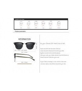 Rimless Vintage Round Polarized Sunglasses for Women and Men & Semi Rimless Sun glasses Acetate Frame 100% UV Blocking - CU18...