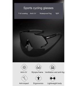 Sport UV-Resistant Polarized Outdoor Sports Cycling Sunglasses - Coating Black Silver - CM196Z6UGYN $21.50