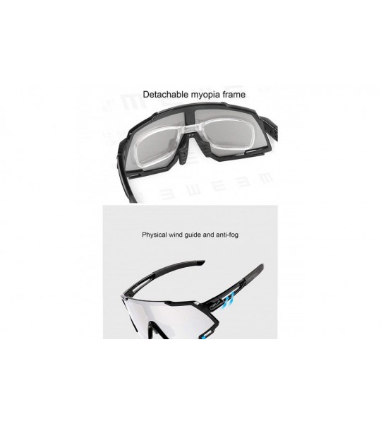 Sport UV-Resistant Polarized Outdoor Sports Cycling Sunglasses - Coating Black Silver - CM196Z6UGYN $21.50