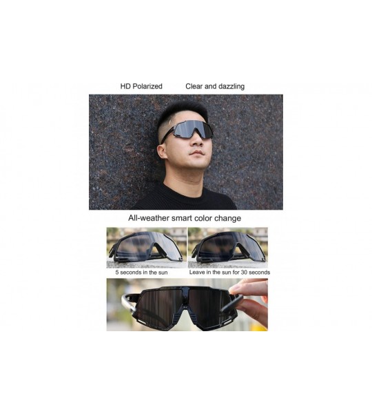 Sport UV-Resistant Polarized Outdoor Sports Cycling Sunglasses - Coating Black Silver - CM196Z6UGYN $21.50