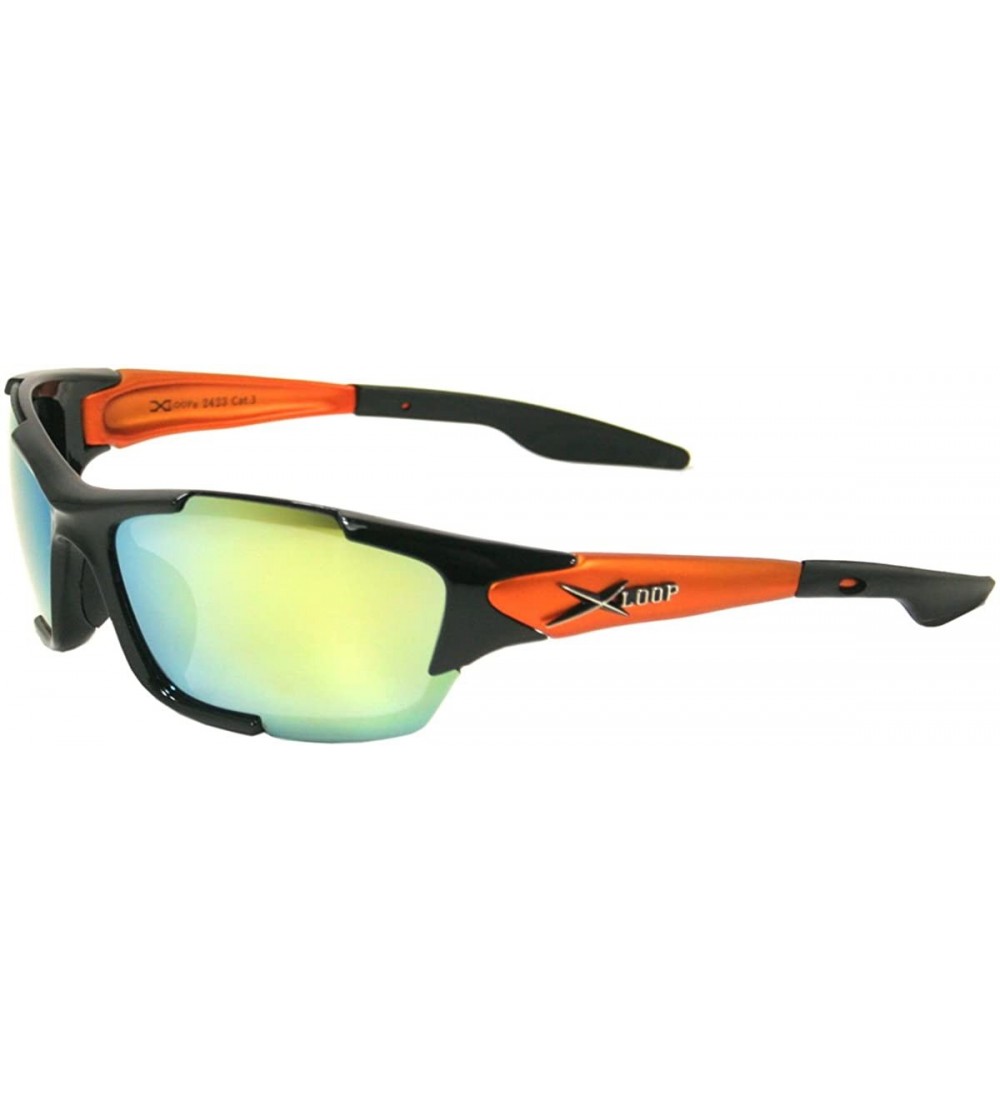Sport Mirror Lens Sports Sunglasses SA3242 - Orange - C111LEQ3N2D $19.24