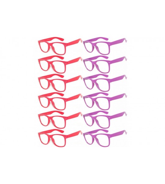 Sport Women's Men's Sunglasses Retro Clear Lens - Retro_clear_12_p_pink_purp - CP187349MTH $46.24