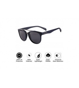 Wayfarer Men's Women Polarized Sunglasses Retro Fashion 80s UV Protection Sun Glasses - Blue & Grey - CB18EXM4O02 $43.13