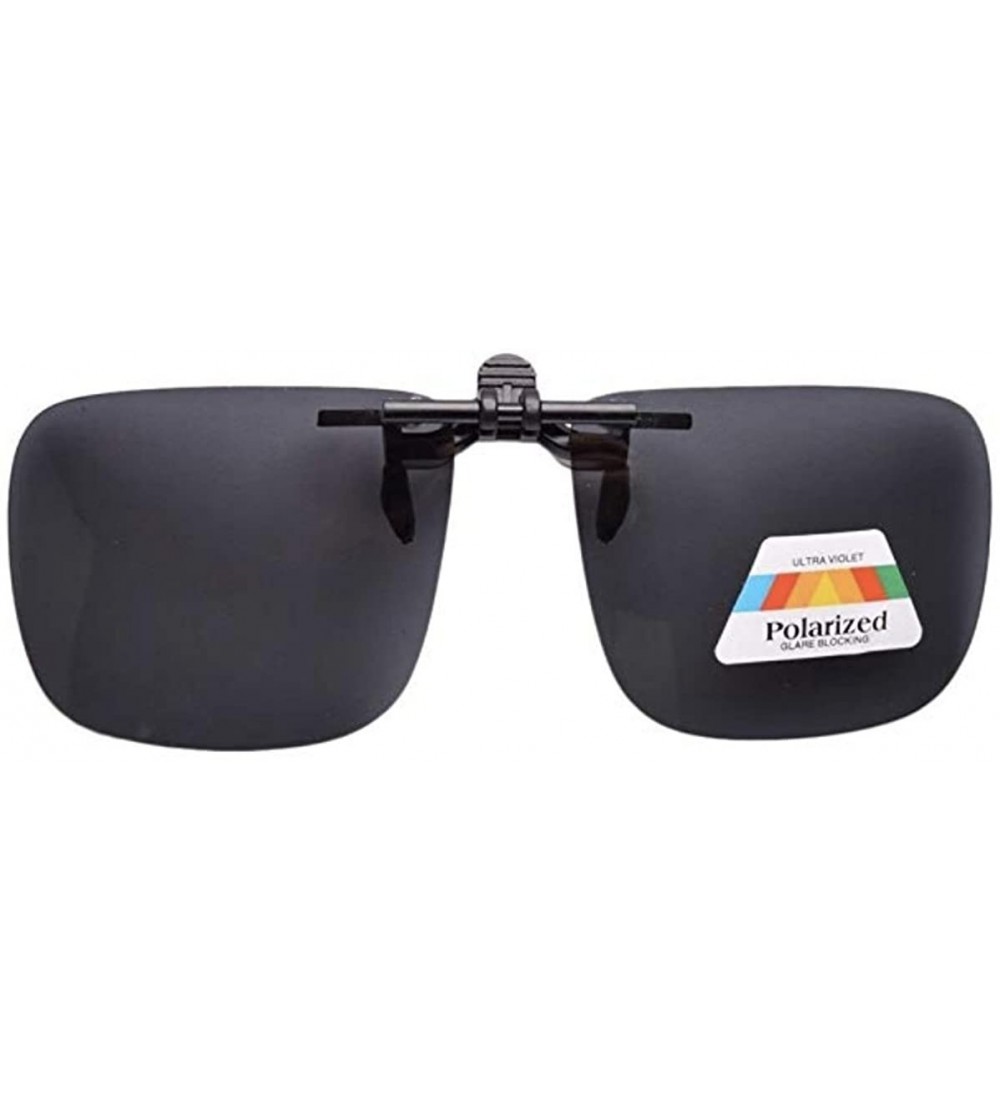 Square Medium Flip up Sunglasses Clip on - POLARIZED - CF18GUXE5O0 $30.10