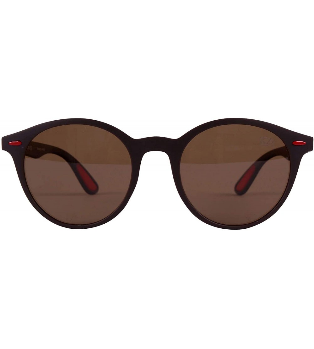 Oval p505 Trendy Oval Polarized- for Womens-Mens 100% UV PROTECTION - Brown-brown - CK192T0WXNN $43.96