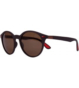 Oval p505 Trendy Oval Polarized- for Womens-Mens 100% UV PROTECTION - Brown-brown - CK192T0WXNN $43.96