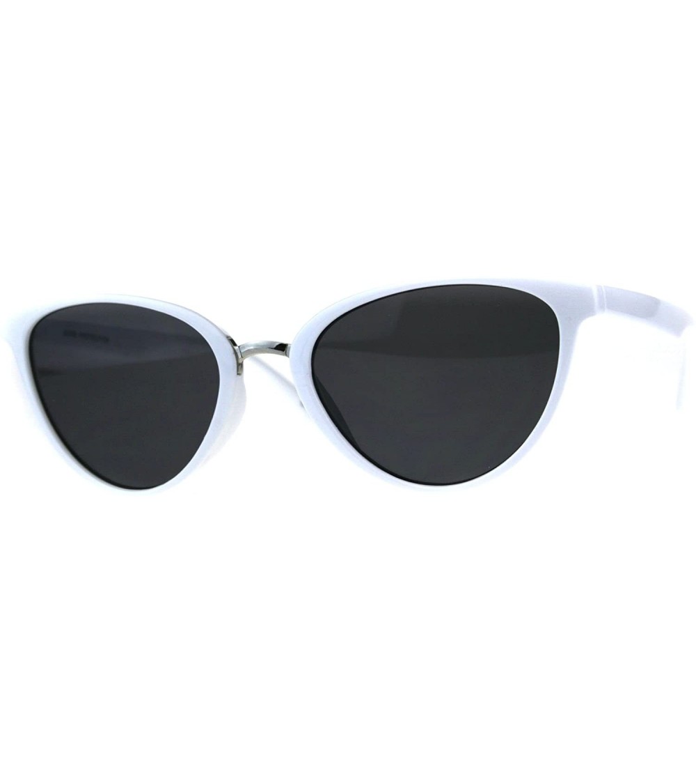 Oval Womens Sunglasses Designer Fashion Triangular Oval Frame UV 400 - White - C618DME4S86 $19.99