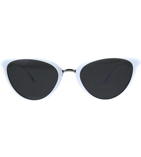 Oval Womens Sunglasses Designer Fashion Triangular Oval Frame UV 400 - White - C618DME4S86 $19.99