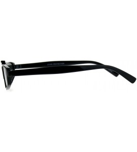 Rectangular Unisex Rectangular Plastic Pimp Retro Vintage Sunglasses - All Black - C218CML2U4H $19.40